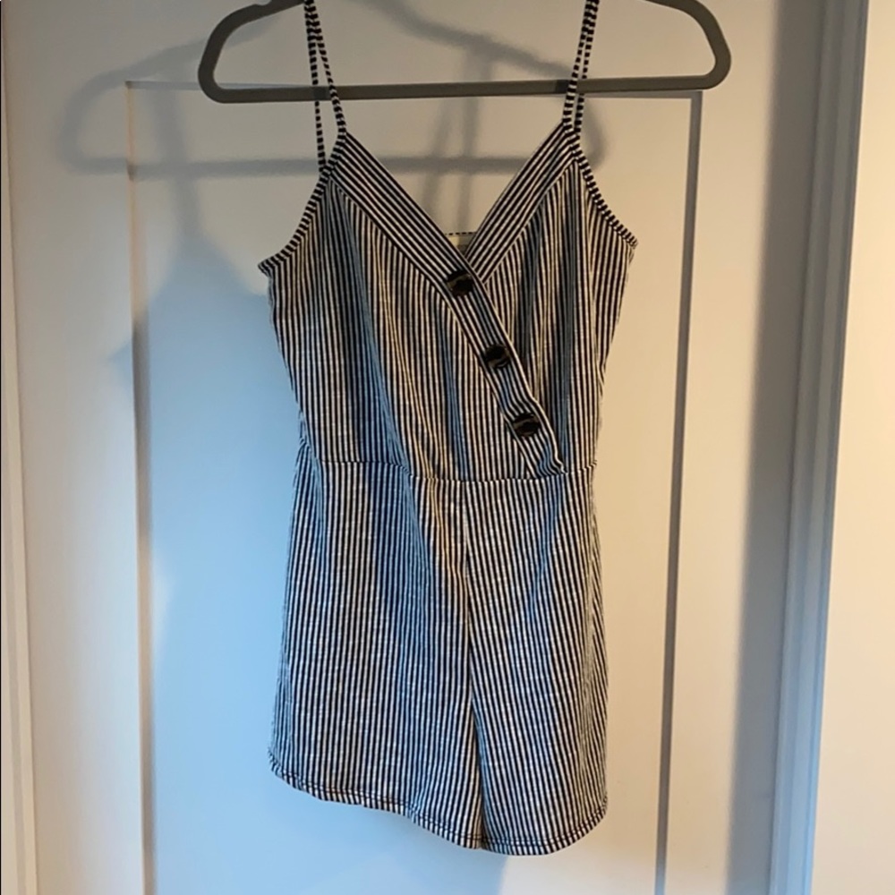 Casual striped romper